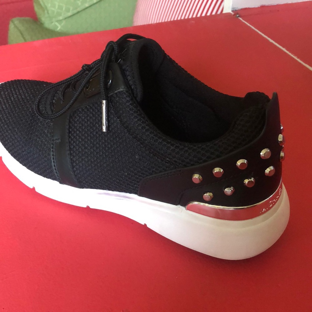 Michael Kors black studded bling sneakers